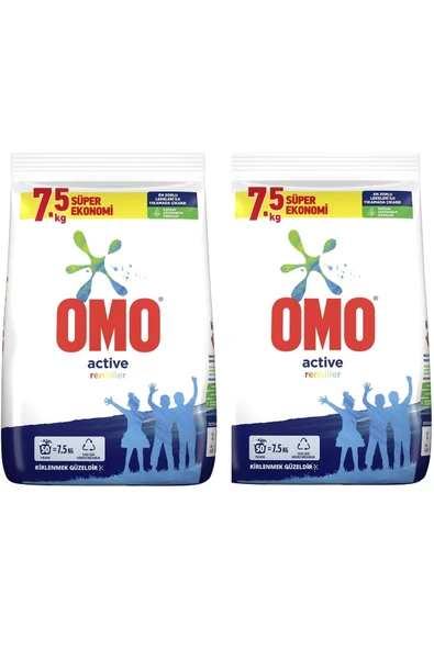 Omo Matik Çamaşır Deterjanı 15KG Color/Renkli (100 Yıkama) (2PKX7.5KG) ürün görseli 1