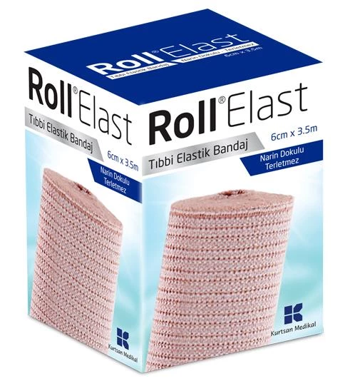 Roll Medikal Elast Bandaj Ten Rengi 6cm x 3,5m ürün görseli 1