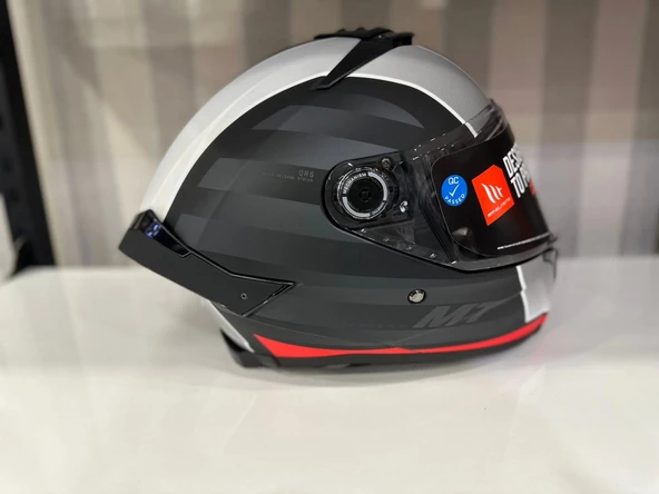 KASK MT THUNDER 4 SV TEARS B5 MAT SİYAH/KIRMIZI - Resim 3
