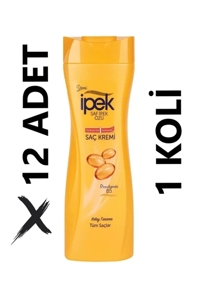 İpek Tüm Saçlar Için Saç Kremi Provitamin B5-kolay Tarama-480mlx12 Adet Avantaj Set ürün görseli 1