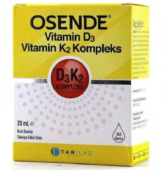 Osende Vitamin D3 K2 Komplex (Menaquinon 7) Damla 20ml ürün görseli 1