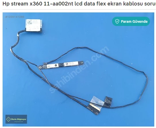 Hp stream x360 11-aa002nt lcd data flex ekran kablosu sorunsuz ürün görseli 1