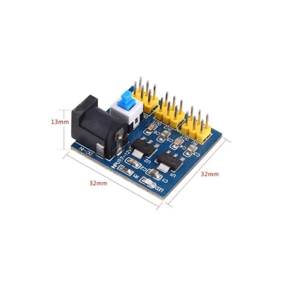 12 V Giriş 3.3V - 5V Çoklu Çıkışlı Regülatör Kartı - Resim 3