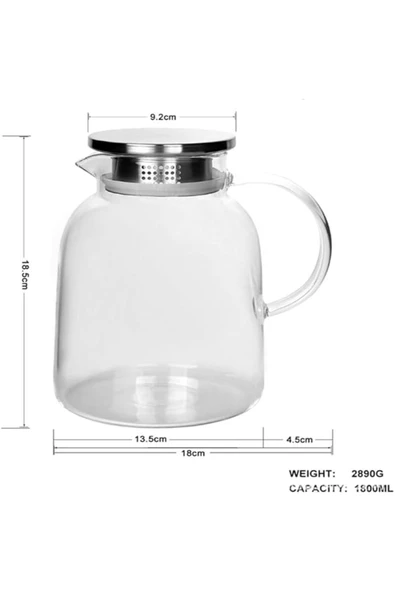 Borosilikat Cam Sürahi 1,8 LT - Resim 4