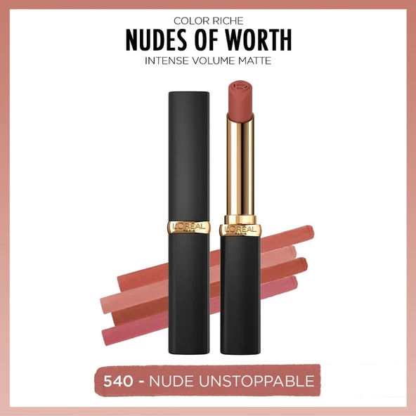 L'Oréal Paris Color Riche Intense Volume Matte Ruj -  540 Nude Unstoppable ürün görseli 1