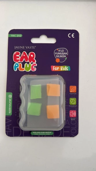 Jaune Vaste Kulak Tıkacı Kids 4'lü Yumuşak Silikon ürün görseli 1