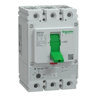Schneider Electric G25F3A250, Circuit breaker, GoPact MCCB 250, 3 poles, 36kA at 415VAC, 250A rating, TMD trip unit, Ayar Sahalı ürün görseli 1