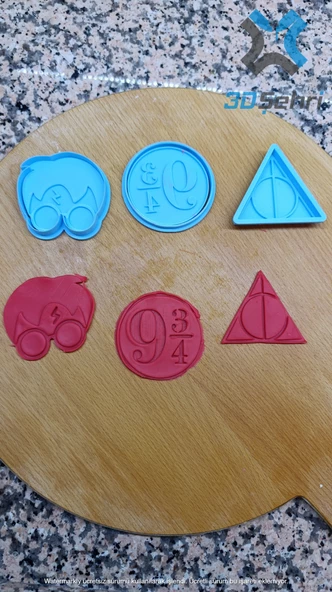 Harry Potter Kurabiye Kalıbı ve Şeker Hamuru Seti 1 - 7.5CM ürün görseli 1