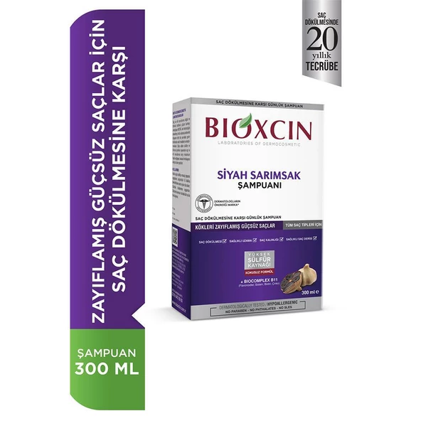 Bioxcin Siyah Sarımsak Şampuanı 300ml ürün görseli 1
