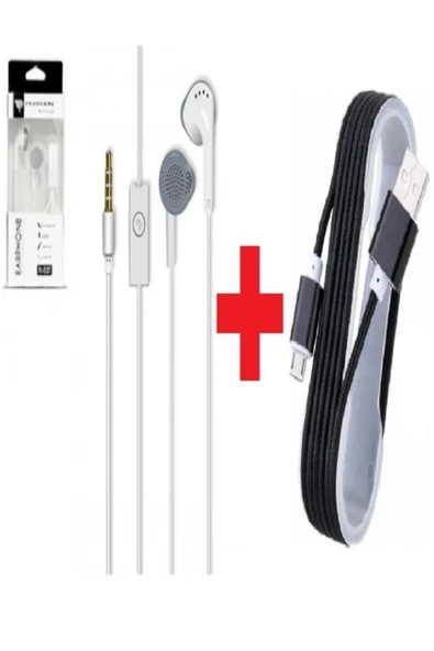 Pl-2107 Mikrofonlu Kulak Içi Kulaklık + Micro Hasır Kablo ürün görseli 1