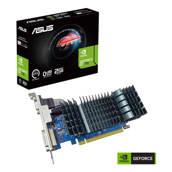 Asus GeForce 2GB GT710-SL-2GD5-BRK-EVO 64 bit 954MHz DVI,HDMI Low Profil Ekran Kartı ürün görseli 1