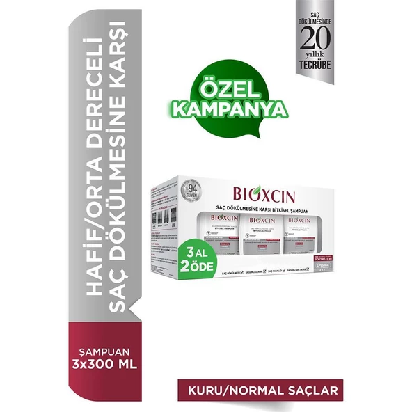 Bioxcin Genesis Şampuan 3 Al 2 Öde / Kuru-Normal Saçlar İçin 300 ml ürün görseli 1