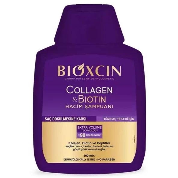 Bioxcin Collagen & Biotin Ekstra Hacim Dolgunlaştırıcı Şampuan 300ml ürün görseli 1
