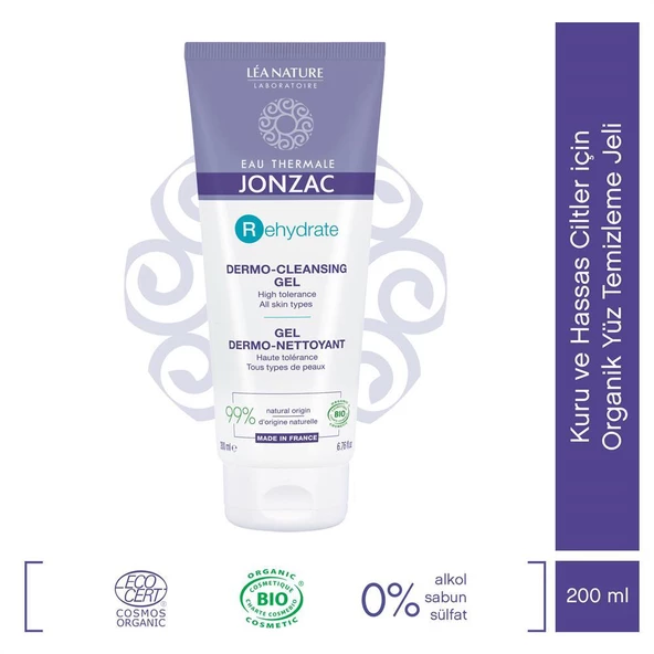 Eau Thermale Jonzac Kuru ve Hassas Ciltler için Organik Yüz Temizleme Jeli 200ml ürün görseli 1