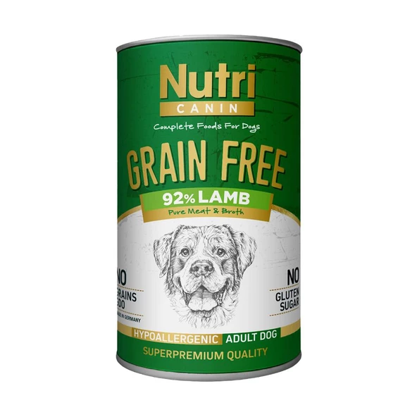 Nutri Canin 400Gr %92 Kuzu Etli Tatlı Patatesli Hipo Alerjenik Tahılsız 1Adet Yaş Köpek Maması ürün görseli 1