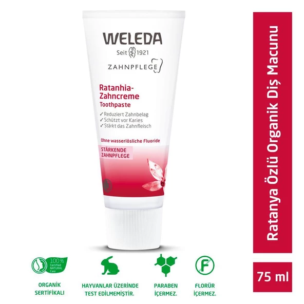Weleda Ratanya Özlü Organik Diş Macunu 75ml ürün görseli 1