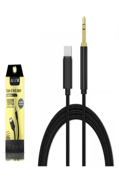 Kablo Type-c To 3.5 Mm Konektör Örgülü Ses Kablosu 1 Metre Pl-8858 ürün görseli 1