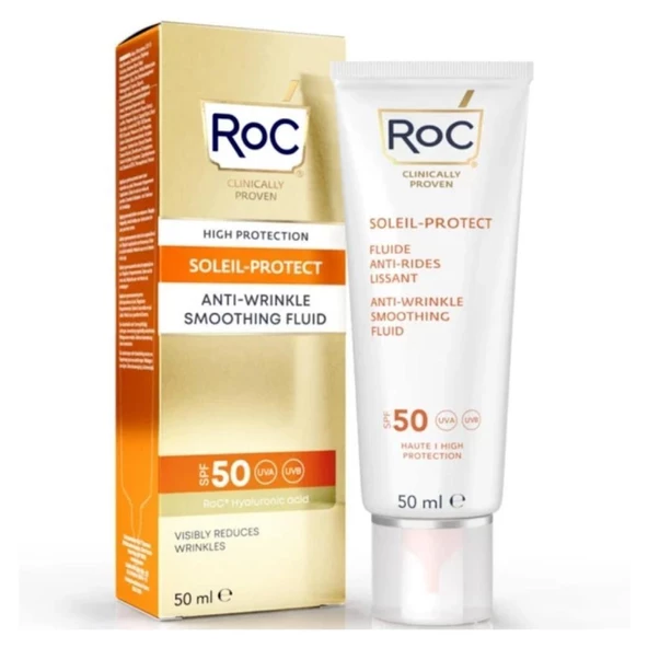 Roc Soleil-Protect Kırışıklık Karşıtı Yüz Güneş Kremi SPF50+ 50ml ürün görseli 1