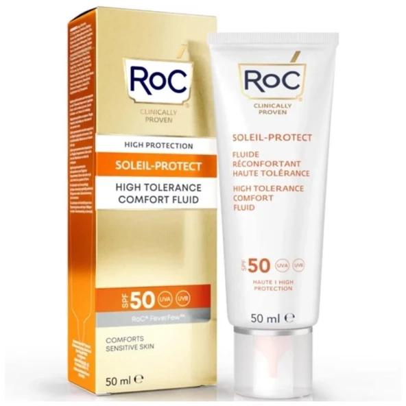 Roc Soleil Hassas Ciltler için Yüz Güneş Kremi Spf 50+ 50ml ürün görseli 1