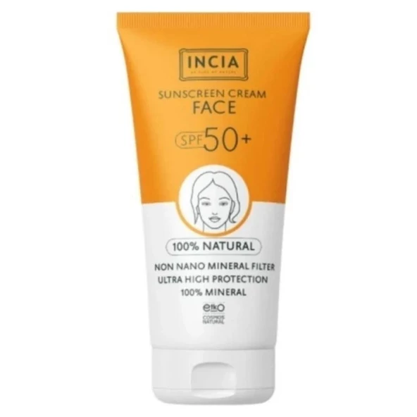 Incia Yüz Için Doğal Güneş Kremi SPF50 50ml ürün görseli 1
