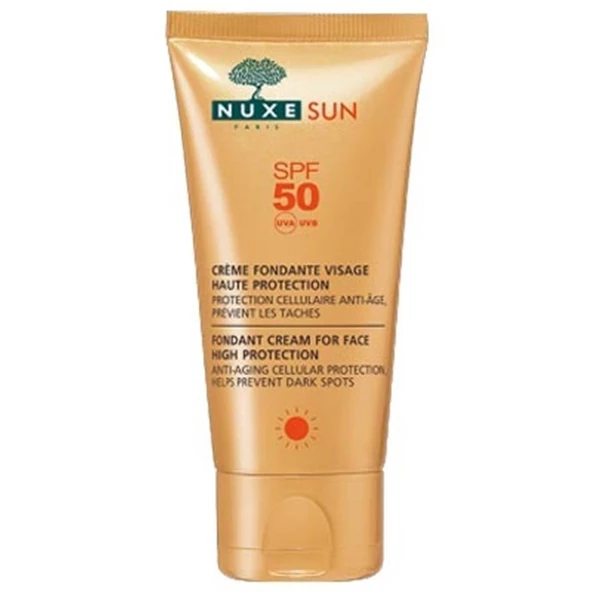 Nuxe Sun Creme Fondante Visag SPF50 Bronzlaştırıcı Etkili Koruyucu Güneş Kremi 50ml ürün görseli 1