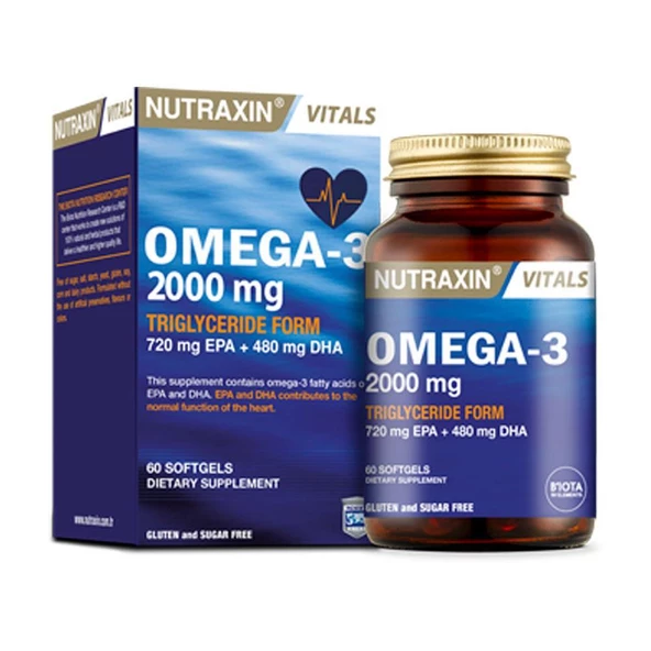 Nutraxin Vitals Omega-3 Balık Yağı 60 Tablet - Resim 4