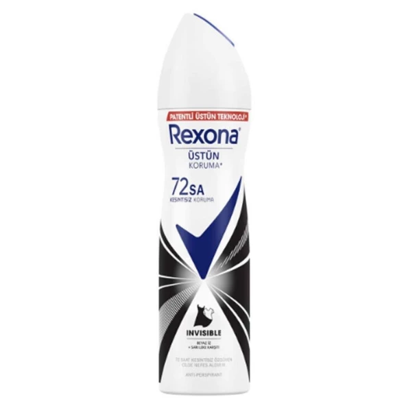 Rexona Invisible Black White Kadın Sprey Deodorant 150ml ürün görseli 1
