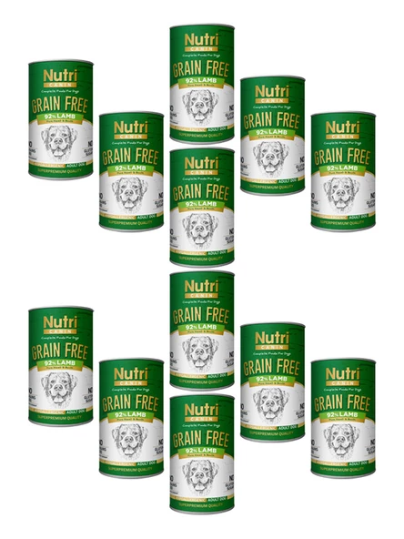 Nutri Canin 400Gr %92 Kuzu Etli Tatlı Patatesli Hipo Alerjenik Tahılsız 12Adet Yaş Köpek Maması ürün görseli 1