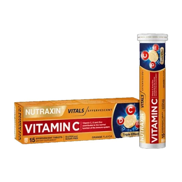 Nutraxin Efervesan Vitamin C-D-ZINC ürün görseli 1