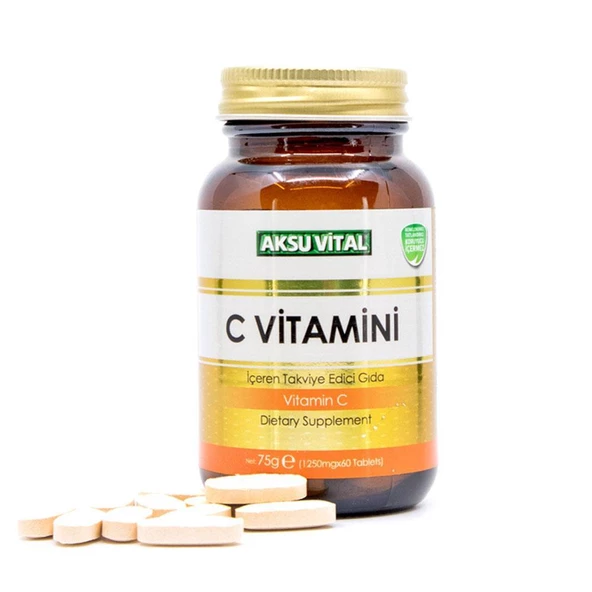 Aksu Vital Vitamin C İçeren Takviye Edici Gıda 60 Tablet ürün görseli 1