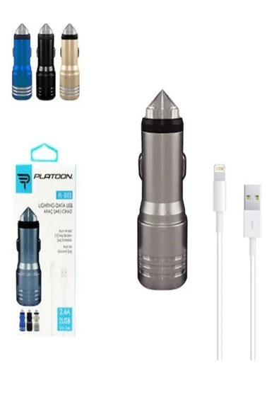 Pl-9123 Set 2.4a Çift Usb -çakmaklık Araç Içi Şarj Cihazı ürün görseli 1