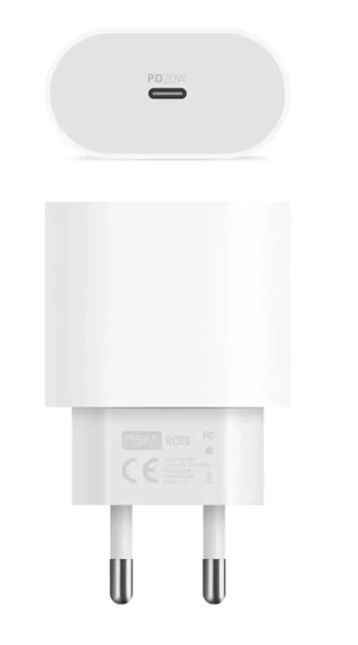 POWERWAY TYPE-C 20W Seyehat Hızlı Şarj Adaptörü Orjinal Muadil ürün görseli 1