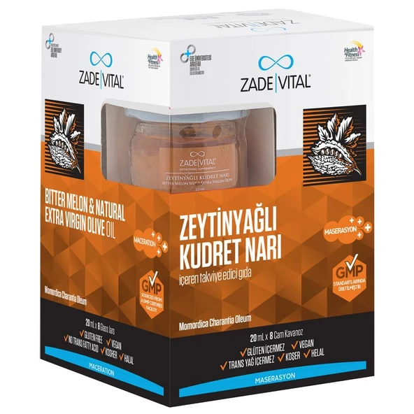 Zade Vital Zeytinyağlı Kudret Narı 20mlX8 Cam Kavanoz ürün görseli 1