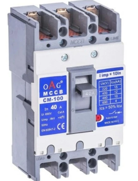 OAG 3X40A SABİT TERMİK MANYETİK KOMPAKT ŞALTER 12kA ürün görseli 1