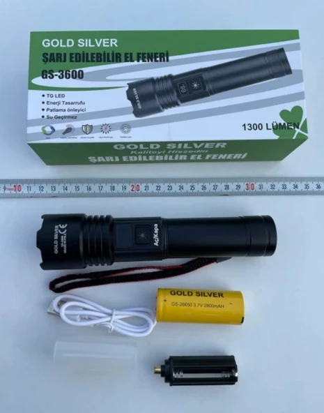 GOLD SILVER 10W Profesyonel Şarjlı Ledli Elfeneri ürün görseli 1