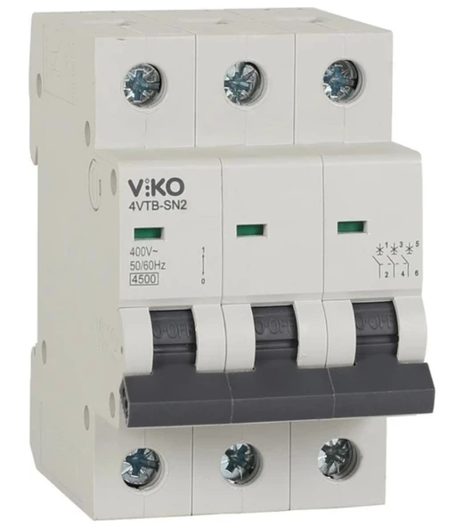 VİKO 3X63A W-OTOMAT C 4.5kA Trifaze Üç Fazlı W Otomat Sanayi Tip Sigorta ürün görseli 1