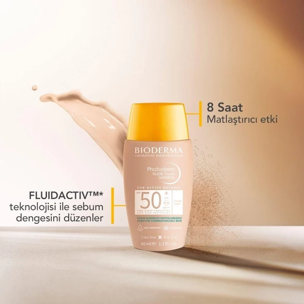 Bioderma Photoderm Nude Touch SPF50+ Light 40ml - Resim 5