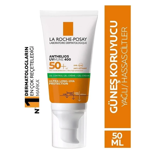 La Roche Posay Anthelios XL Dry Touch Yağlı Ciltler Güneş Koruyucu Yüz Kremi SPF50+ 50ml ürün görseli 1
