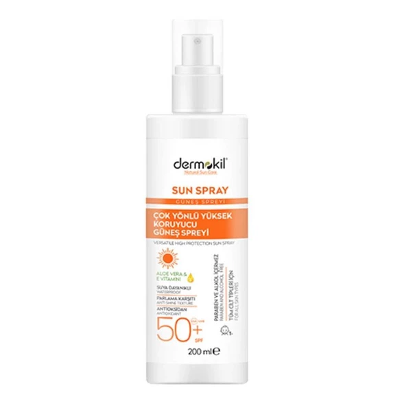 Dermokil Sun Spray Çok Yönlü Güneş Koruyucu Spf50 200 ml ürün görseli 1