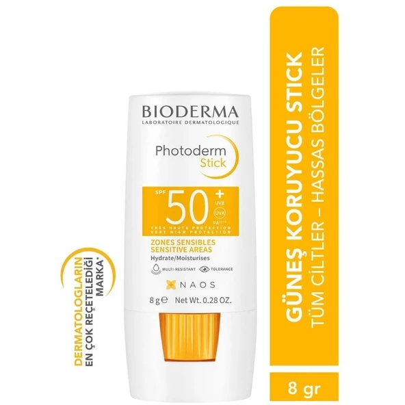 Bioderma Photoderm Stick SPF50+ Hassas Bölgeler Yüksek Korumalı Stick Güneş Koruyucu 8 gr ürün görseli 1