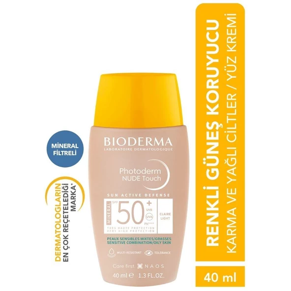 Bioderma Photoderm Nude Touch SPF50+ Light 40ml - Resim 3