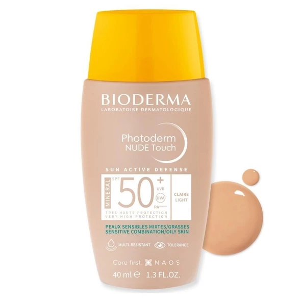 Bioderma Photoderm Nude Touch SPF50+ Light 40ml - Resim 2