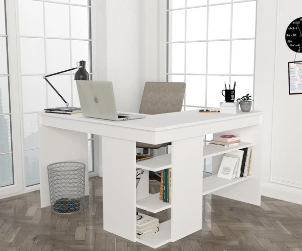 Dekorister Stylo Çalışma Masası Beyaz ürün görseli 1
