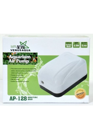 Venus Aqua Tek Çıkışlı Sesiz Hava Motoru Ap-128 2,5 W ürün görseli 1