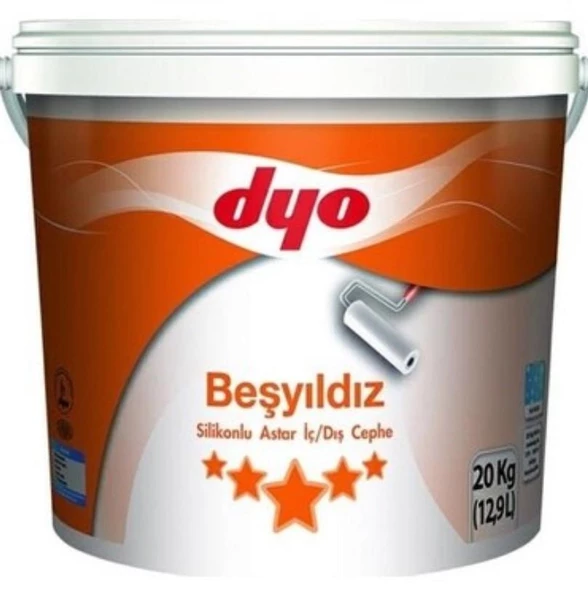 Dyo Beşyıldız Silikonlu İç Dış Astar 20 Kg Beyaz ürün görseli 1