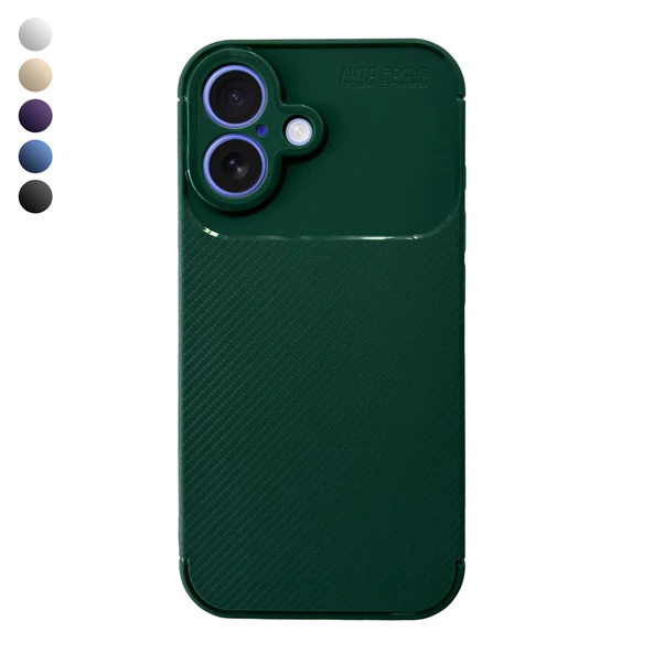 iPhone 16 Plus Kılıf Focus Carbon Silikon Kapak ürün görseli 1