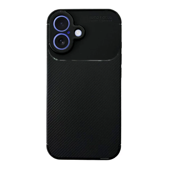 iPhone 16 Plus Kılıf Focus Carbon Silikon Kapak - Resim 6