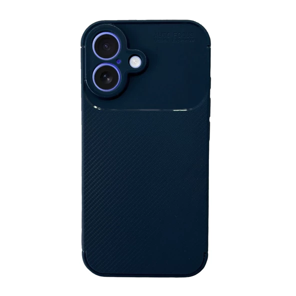iPhone 16 Plus Kılıf Focus Carbon Silikon Kapak - Resim 2