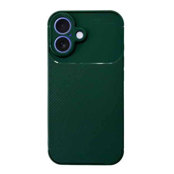 iPhone 16 Plus Kılıf Focus Carbon Silikon Kapak - Resim 4
