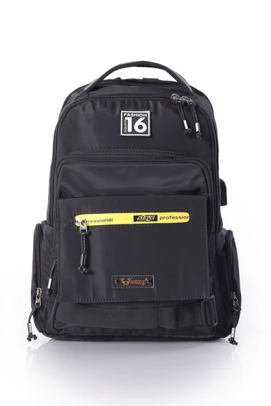 ÇÇS SİYAH YOUNG USB GİRİŞLİ LAPTOP SIRT ÇANTASI-51315 ürün görseli 1